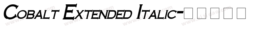 Cobalt Extended Italic字体转换
